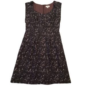 Ann Taylor Loft Dress Womens 2 Purple Abstract Design Sleeveless 100% Polyester